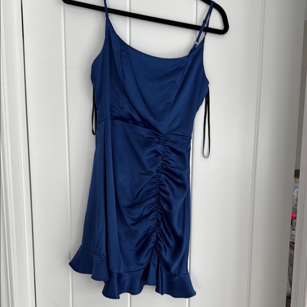 B Darlin Royal Blue Satin Dress